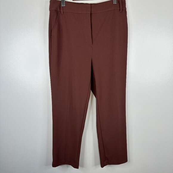Reitmans Signature Trouser High Rise Career Tapered Ankle Pant Dusty Rose/Mauve - Picture 1 of 4